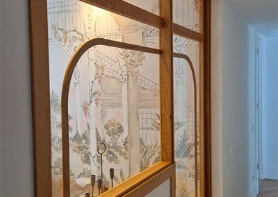 Puerta interior bandera acristalada